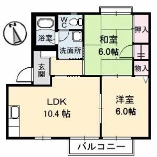 パークハウス北島【2階】の間取り