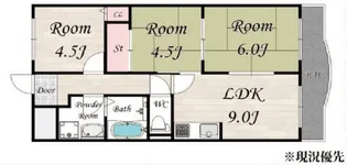 サンプラザ神楽【4階】の間取り