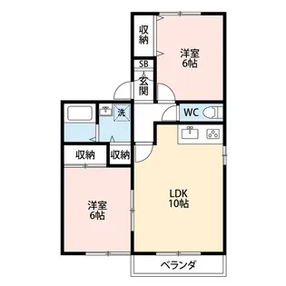 セジュールTB棟【2階】の間取り