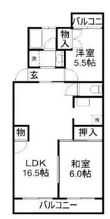 園生カキナカマンション【2階】の間取り