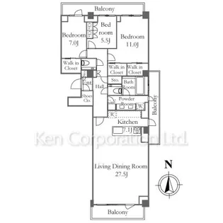 グランドメゾンThe山手118【2階】の間取り