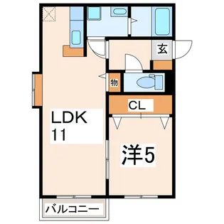 クラランス渡鹿II【2階】の間取り