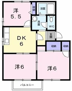 コモ レ バA【2階】の間取り