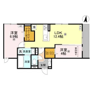 サンハイム横沼【1階】の間取り