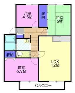 サンプレイスジョウナンE【2階】の間取り