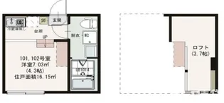 AISIO 小岩【1階】の間取り