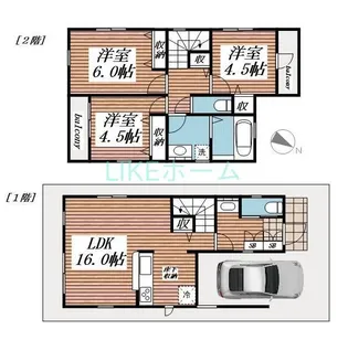 千葉県市川市原木4【一戸建】の間取り