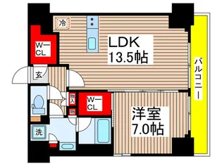 プライムメゾン千葉新町【9階】の間取り