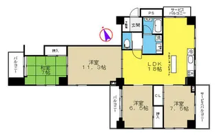 総建メゾン三幸【5階】の間取り