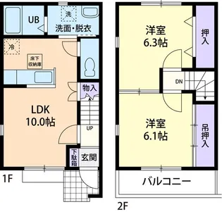 メゾネット佐倉 B【1階】の間取り