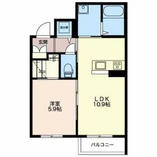 ソサイティー米田【2階】の間取り