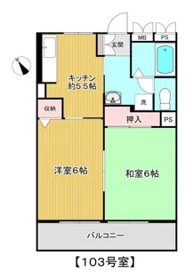 マノワール玉堤【1階】の間取り