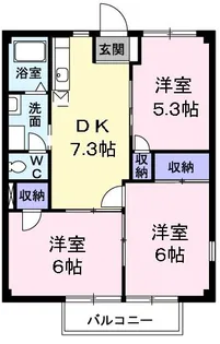 あきる野ビューラー【2階】の間取り