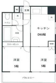 ベルジュール大山【1階】の間取り