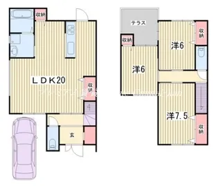 京都府京都市北区小山上内河原町【一戸建】の間取り