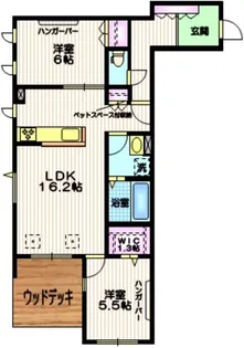 カスタネア八雲【1階】の間取り