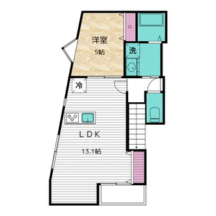 仮)岸谷三丁目新築工事【2階】の間取り