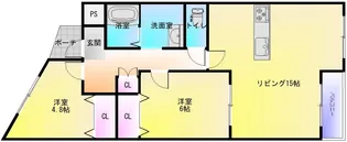 カサクレスト【4階】の間取り