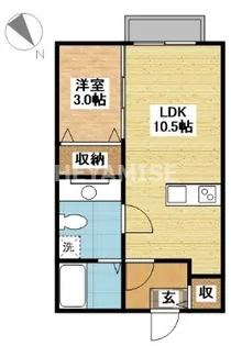 シャルム ラパン【1階】の間取り