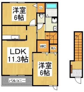 フローラ【2階】の間取り