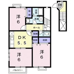 ゴールドハピネスA【2階】の間取り