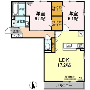 サニーハイツソレイネ【2階】の間取り