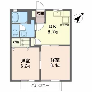 サンフォレスト1番館【1階】の間取り