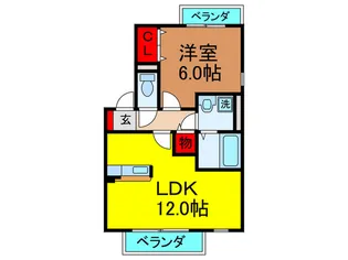 エストコリ-ヌI番館【2階】の間取り