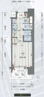 プレサンス名古屋STATIONアブソリュート【9階】の間取り