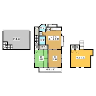 神奈川県相模原市中央区矢部4【一戸建】の間取り