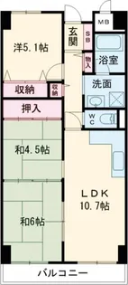 ファミール南大阪【5階】の間取り