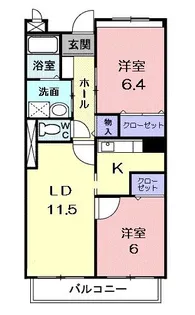 ガーデンプレイスII【3階】の間取り