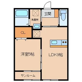 ブランネージュ【1階】の間取り