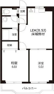 フローラ梶ヶ谷【1階】の間取り
