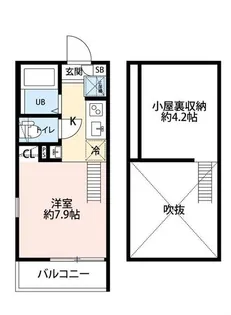埼玉県蕨市南町3【アパート】の間取り