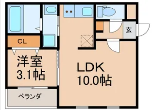 試験場前プレミアII【1階】の間取り