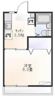 第1谷塚ハイツ【2階】の間取り