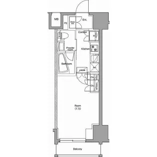 PREMIUM CUBE 品川戸越 DEUX【5階】の間取り