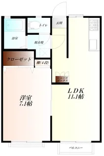 M’Sガーデン WiFi対応【2階】の間取り