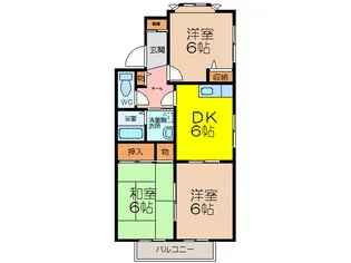 アーバンKs A棟【2階】の間取り