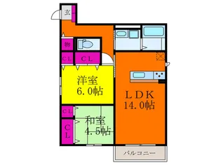 sophia court桜町【2階】の間取り