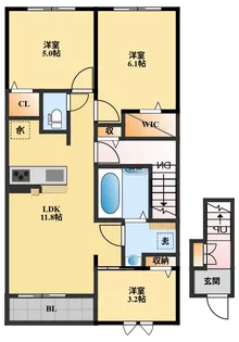 マーベラス サライB【2階】の間取り