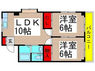 グリ-ンサイド スガヌマ【3階】の間取り