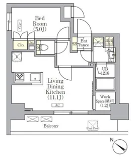 ORSUS 三ノ輪【8階】の間取り