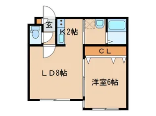 クラリス豊平II【4階】の間取り