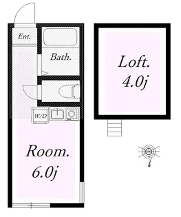 ユナイト天王町アディッティア【2階】の間取り