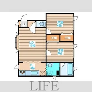 セントラルハイツミヤギ【2階】の間取り