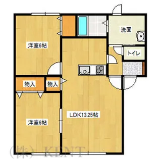 セジュール西町【2階】の間取り