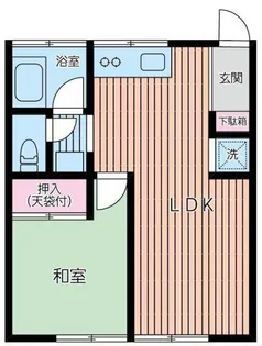 柿の木荘【2階】の間取り