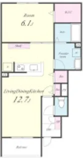 エストアヴォアール【1階】の間取り